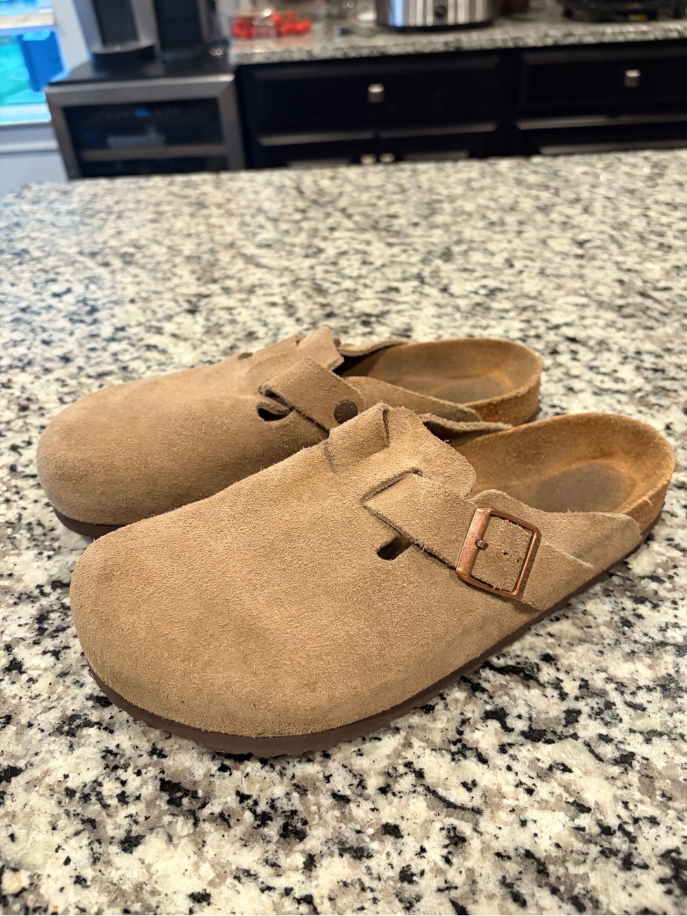 Birkenstock Boston Suede Size 42/ equivalent to 11/11.5W or 9/9.5 M
